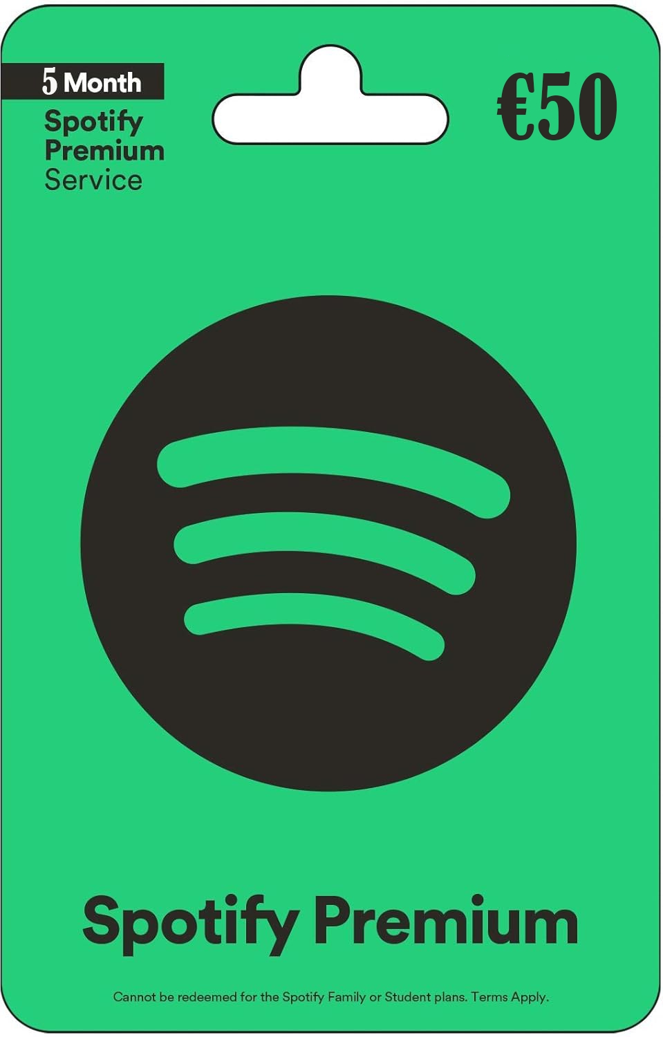 Carte-cadeau Spotify 50 €